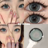 Popxstar  2PCS Korea Colored Contact Lenses Myopia  Degree -0.00 to -8.00 Blue Eyes Beauty Pupil  Makeup Gray Lens Fast Shipping