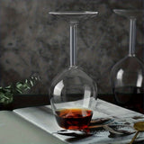 Popxstar  Creative Design Inverted Red Wine Inverted High Footed Red Wine Glass High Borosilicate Glass Cocktail Glass Creative Gift