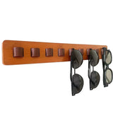 Popxstar Wooden Wall Mounted Sunglasses Storage Rack Eyeglass Organizer Holder Self-adhesive Glasses Hanger  Sunglass Hook Storage Gifts