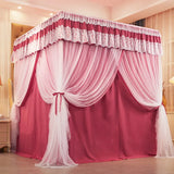 Three-door Shading Quadrate Mosquito Net Double Layers Bed Curtain Canopy Tents with Frame Princess Romantic Home Decoration