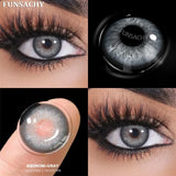 Popxstar  1 Pair Natural Color Contact Lenses for Eyes Brown Lenses Colorcont Korean Lens Yearly Beauty Gray Pupils Eye Contacts