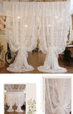 European Retro White Tulle Lace Luxury Curtains for Living Room Dining Bedroom Embroidery Sheer Balcony Window Custom blackout