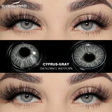 Natural Gray Contacts Colored Contact Lenses Soft Beautiful Pupil Blue Eye Contacts Yearly Colorful Lenses 2pcs/Pair