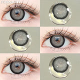 Popxstar  1pair Colorcon Contact Lenses Green Color Lens Natural Brown Eye Contacts Gray Pupils Beautiful Cosmetic Yearly Lenses