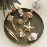 Popxstar 2Pcs/Set Christmas Tree Hanging Ornament Cake Snowman Pendant Navidad Home Xmas Gifts New Year Christmas Decoration 2025