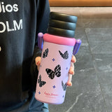New Magnetic Cap Cover Simple and Portable Hand-held Outdoor Large-capacity Space Pot Portable Double-drinking Insulated Cup