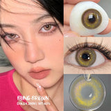 Popxstar new style 1 Pair Color Contact Lenses with Natural Eye Contact Lenses Blue Brown Green Lenses Pupils Beauty Color lens