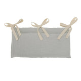 Popxstar Baby Crib Storage Bag Cotton Double Pouch Newborn Bed Headboard Organizer for Kids Baby Bedding Diaper Toys Bag