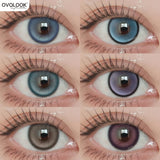 Popxstar  -1 Pair Myopia Color Contact Lenses for Eyes with Prescription Makeup Eye Color Lenses Beauty Pupils Fashion Blue Lenses