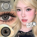 1 Pair Brown/Gray Color Contact Lenses Beautiful Pupils Cosmetic Korean Fashion Natural Eye Contacts Doll Black Lenses