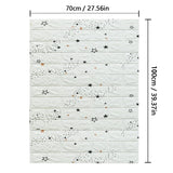 Popxstar 70cmx1m/2m/3m/5m/10m Wallpaper Brick 3D Wall Sticker Foam Self Adhesive DIY Living Room Decor Waterproof Paper