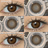 Popxstar  1 Pair Colored Contact Lenses BROWN Natural Eye Contacts Super Natural Lens Gray Color Lens Beautiful Pupils Cosmetics