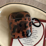 Popxstar  korea luxury amber colour gloss earphone case for airpods 4 3 2 1 pro 2nd wireless bluetooth charging box 3D love heart pendant