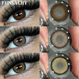 1 Pair Yearly New Korean Natural Lenses Color Contact Lenses Eyes Black Beautiful Pupil Brown Eye Contacts Cosmetic Len
