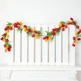 Popxstar  Artificial Tulip Garland Fake Flowers Spring Home Decor Wedding Party Hanging Vine Floral Wreath Silk Flower Wall Arrangement