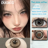 Popxstar  1Pair Color Contacts Lenses Myopic Prescription-0.00to-8.00 Gray Beauty Pupils Big Eyes Colored Makeup Lens Fast Delivery