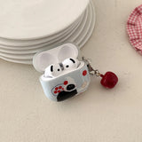 Popxstar  Korean Cartoon Cute Black Cat Pattern Soft Case for AirPods Pro 2 Cover Cute 3D Apple Pendant Protection Cover for AirPods 2 3 4