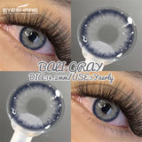 Myopia Lenses 2 Pcs Natural Color Contact Lense with Prescription Blue Gray Lenses Brown Eyes Contact Yearly Green Lens