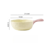 Ceramic Handle Bowl Household Large Capacity Fruit Salad Bowl Instant Noodle Handle Bowl