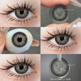 Popxstar  Korean Lenses Color Contact Lenses for Eyes 1pair Natural Colorcon Eye Lens Blue Green Eye Lens Beautiful Pupil Yearly