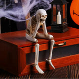 Halloween Skeleton Decoration Resin Party Props Decorating Evil Skeleton Statues Haunted House Cemetery Scenes