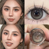Popxstar  kisseye1Pair Colour Contacts Lenses Prescription Myopia Blue Eye High Quality Beauty Pupil Brown Lenses Makeup
