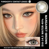Popxstar  2PCS Natural Brown Gray Lenses for Eyes Blue Lenses Beautiful Pupil Korean Fashion Color Round Lens Yearly Cosmetics