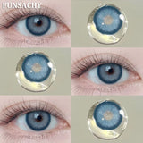 Popxstar  1 Pair Color Contact Lenses Beauty Eyes Pupils Fashion Makeup Beauty Cosmetics Soft Green Natural Brown Lens Yearly Use
