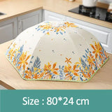 Popxstar  70/80 Cm Household Folding Dining Table Cover Insulation Dish Covers Winter Dust-Proof Insulation Leftover Food Kitchen Supplies