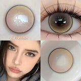 Popxstar  -Pink Lenses Color Contact Lenses for Myopia Beauty Eye Color Lenses Fashion Natural Pupils Grey Brown Blue Lens 1 Pair