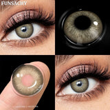 Popxstar  1 Pair Gray Color Contact Lenses for Eyes Natural Brown Blue Lenses Green Eye Contacts Beauty Cosmetic Pupils Yearly