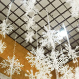 Popxstar 30/60/90pcs Christmas White Snowflake Ornament Navidad Home Hanging Pendant Christmas Tree Decoration Winter Xmas Party Supplies
