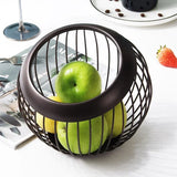 Popxstar  Iron Storage Fruit Plate Drain Basket Egg Vegetable Storage Bowls Nordic Snack Candy Fruit Basket Kitchen Home Storage Organizer