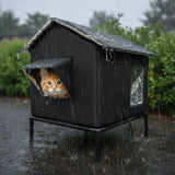 Dog Sleeping Bed Waterproof Outdoor Cat Tent Warm Folding Cooling Dog Cave Raised Base Moisture-proof Pet Condos Balcony