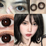 Popxstar 1 Pair Dark Lenses Korean Style Colored Contact Lenses Myopia Lenses Black Lenses Fog Pearl Lens High Quality