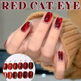 Autumn Winter Blue Black Red Glass Bead Crystal Cat Eye Gel Nail Polish New Whitening High Density Sparkling Nail