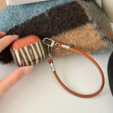 Popxstar  brown stripes clear TPU shockproof protection cover case for airpdos 1 2 3 4 pro 2 wireless bluetooth earphone charge box shell