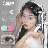 Popxstar  1 Pair New Green Lenses Colored Contact Lenses with Prescription Myopia Lenses Purple Pupils Beauty Pink Korean Lenses