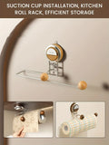 Popxstar Suction Cup Roll Paper Holder Wall Mounted Paper Towel Hanger Utensils for The Kitchen Paper Roll Holder Kitchens Accessories