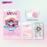 Popxstar 1 Pair Cosplay Pink Lenses for Eyes Anime Lenses for Halloween Nezuko Colorcon y2k Eye Contacts Graduated Lenses
