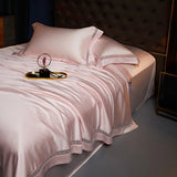 Popxstar  4/6Pcs Hollow Wide Edge Cooling Summer Quilt Soft Silky Lyocell Bamboo Fiber Thin Comforter With Bed Sheet Pillowcases