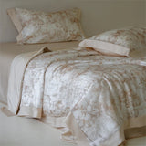 Luxury 100% Lyocell Floral Pattern Summer Blanket Set or 1Pcs Natural Eucalypthus Fabric Cooling Quilt Silk Filling Comforter