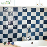 10/30 PC 3D Mosaic Style Self-Adhesive Wall Tile Kitchen Backsplash  Suitable for Kitchen Wall Decoration Square 10.5" x 10.5"