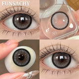 1 Pair Blue Color Contact Lenses Natural Brown Lenses Gray Beautiful Pupils for Eyes Women Cosmetics Eye Contacts Lens