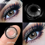 Popxstar  1Pair New Colored Contact Lenses for Eyes Big Black Eye Lens Natural Yearly Cosmetics Beauty Women Men Pupils Fast Ship