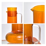 Popxstar 54oz Water Pitcher Glass Pitcher Tea Kettle Large Pitcher GlassTeapot Carafe Cold Juice Iced Drinking Jug for Boiling Water
