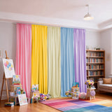 5 Panels Wedding Backdrop Drapes Soft Chiffon Rainbow Pastel Background Curtains for Birthday Baby Shower Party Decorative