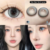 Popxstar 1 Pair Blue&Green Lenses Colored Eyeglass Lenses Bright Beauty Pupils Eye Color Lenses Myopia With Diopter Fashion Lens