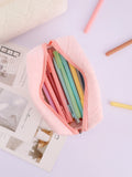 Popxstar Love Solid Color Pencil Case Large Capacity Pen pouch  Portable Storage Bag Trousse Pillow Pen BagPillow Stationery Pencil Case