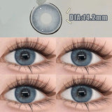 Popxstar 2Pcs Blue Color Contact Lenses with Myopia Diopter High Quality Eye Contacts Beauty Pupil Makeup Yearly Use Fast Shipping